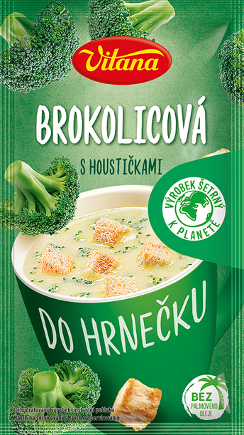 Brokolicová instantná polievka do hrnčeka od Vitany