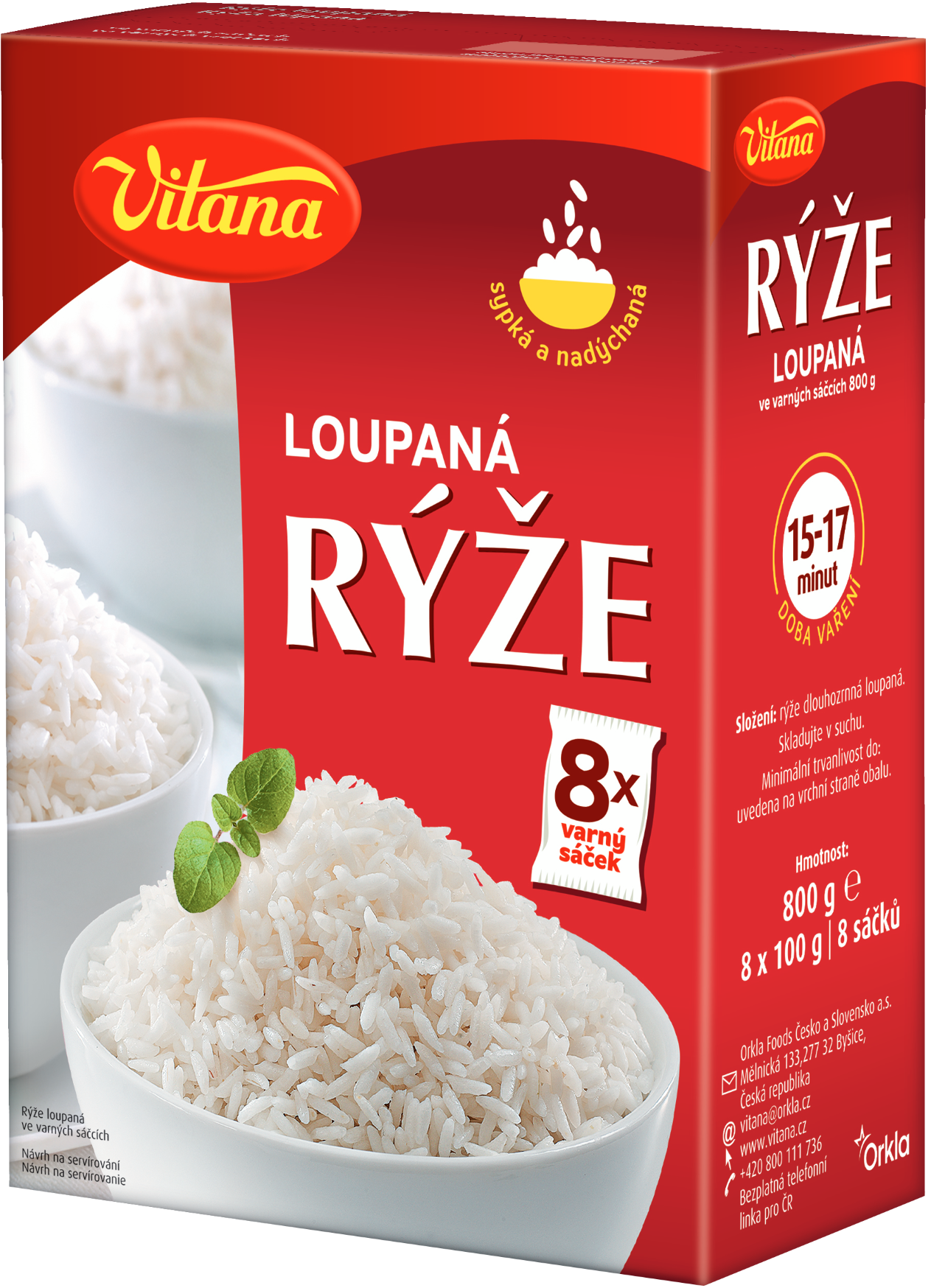 Ryža vo varných vreckách 800g