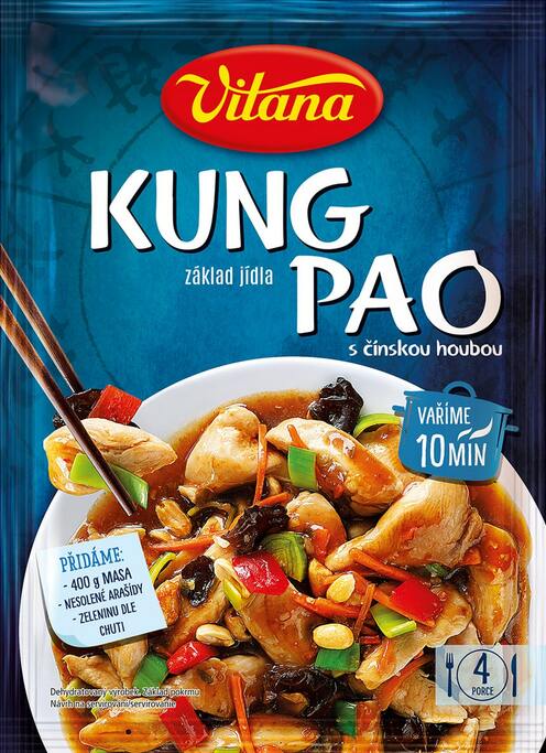 Základ jedla Kung Pao s čínskou hubou (minútka)