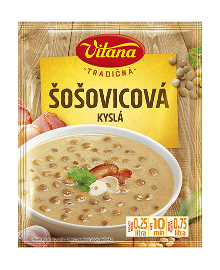 Tradičná šošovicová polievka Vitana