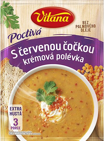 Krémová polievka s červenou šošovicou