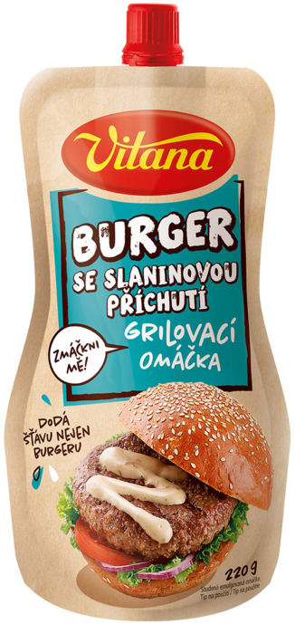 Burger so slaninovou arómou grilovacia omáčka
