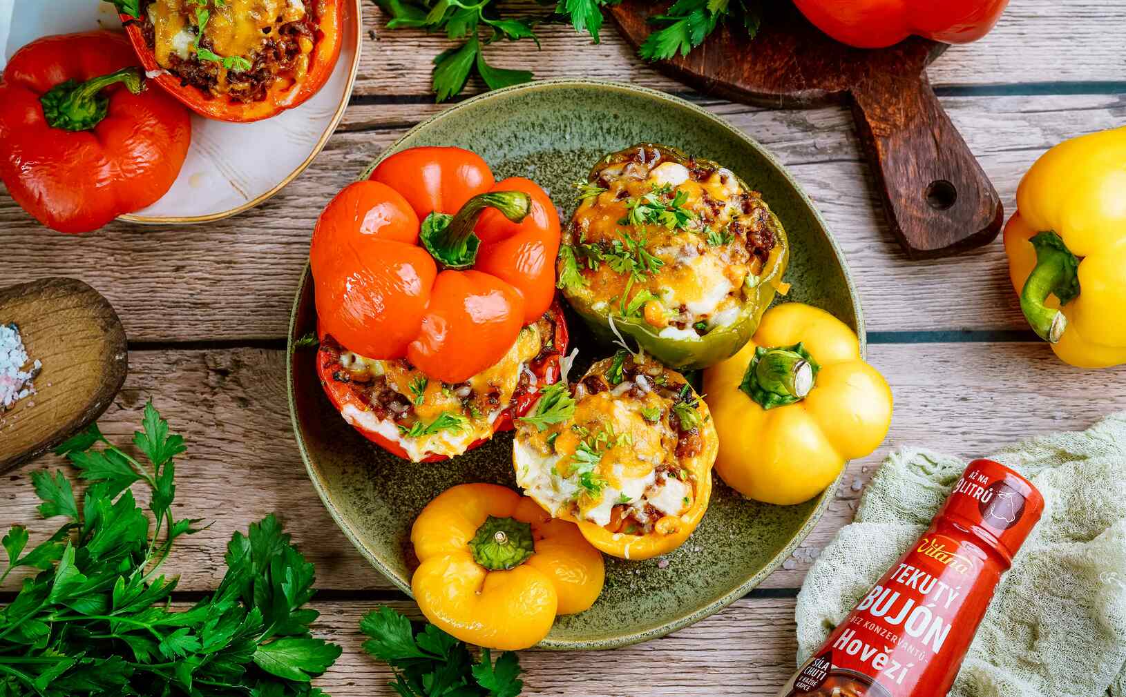 Recept: Pečená plnená paprika