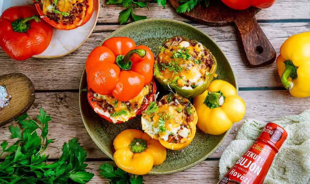 Recept: Pečená plnená paprika