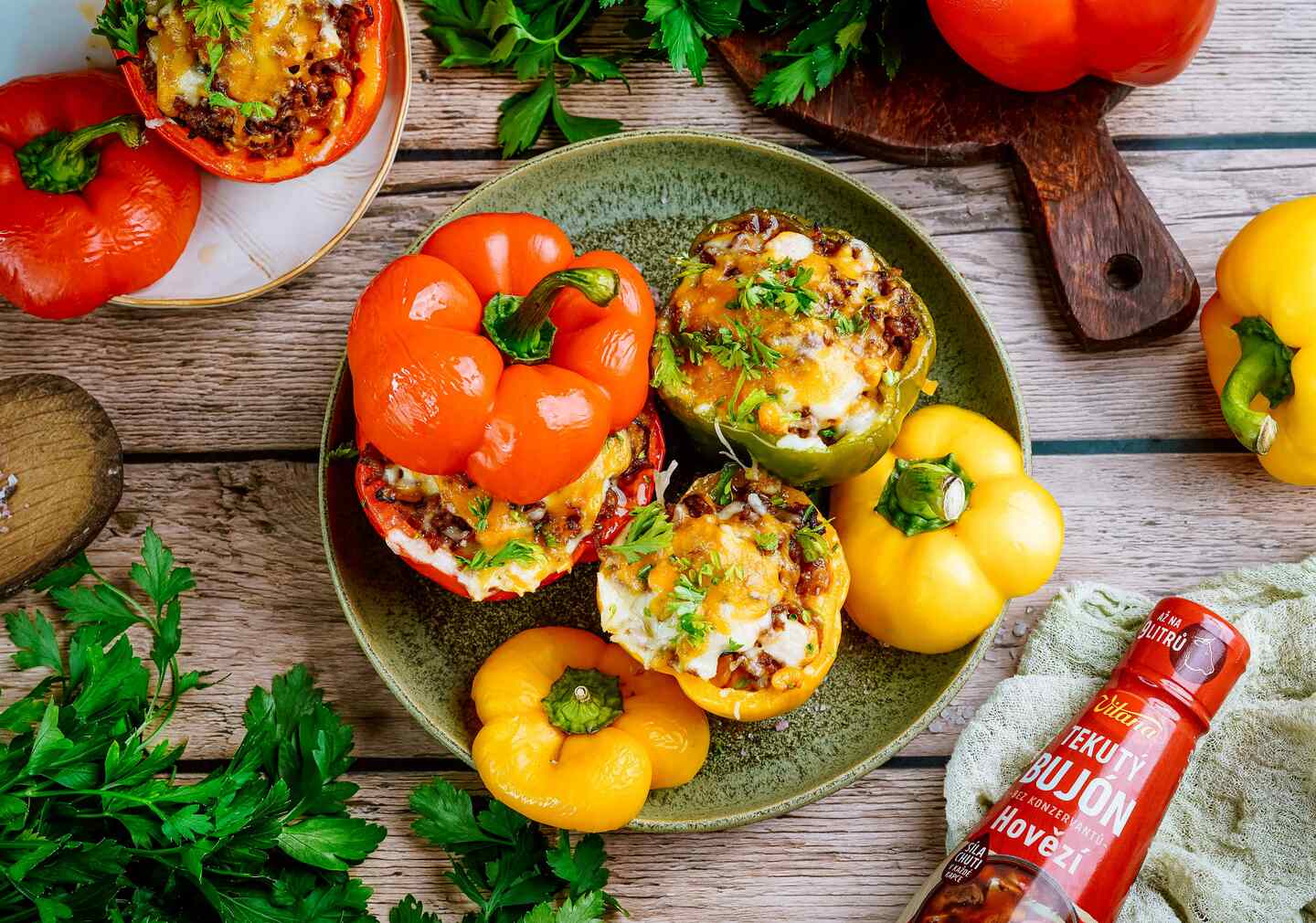 Recept: Pečená plnená paprika