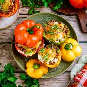 Recept: Pečená plnená paprika