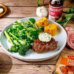 Recepty: Grilovaný steak s bylinkovým maslom